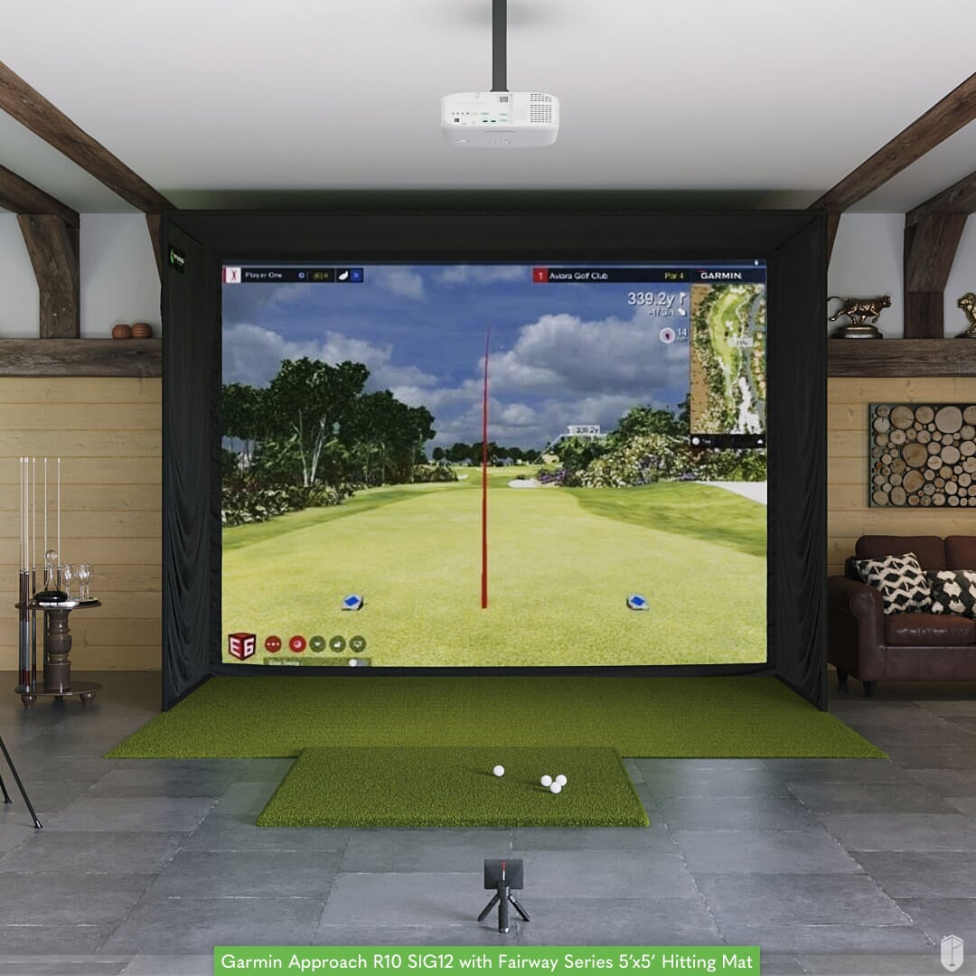 Shop Indoor Golf Garmin Approach R10 SIG12 Golf Simulator Package