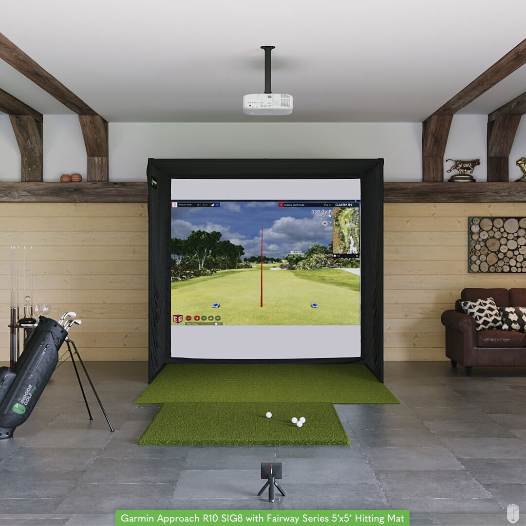 Shop Indoor Golf Garmin Approach R10 SIG8 Golf Simulator Package