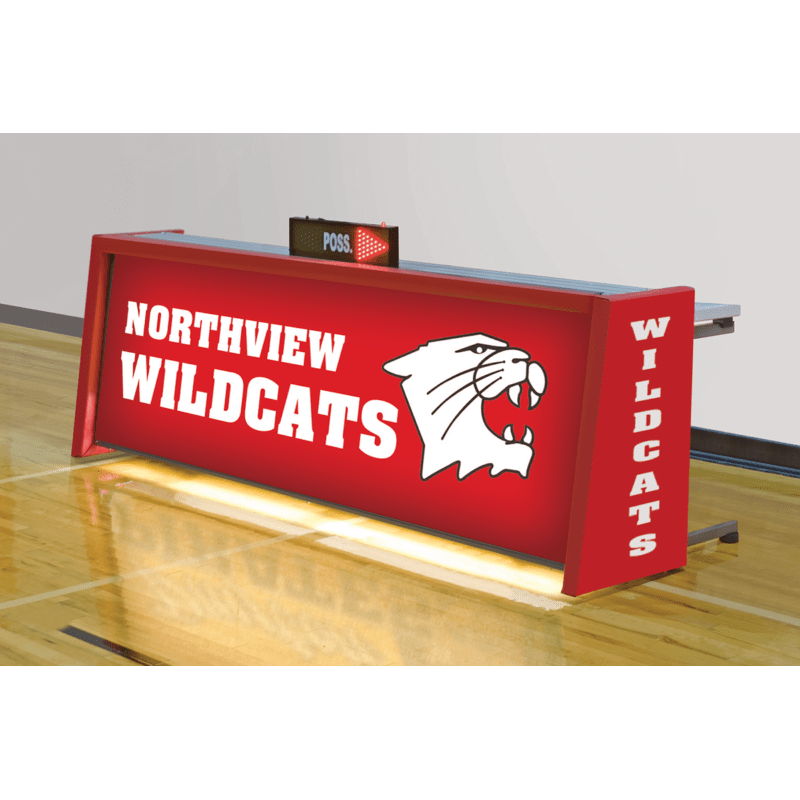 Bison 8' Sport Pride LED Illuminated Scorers Table ST85FI