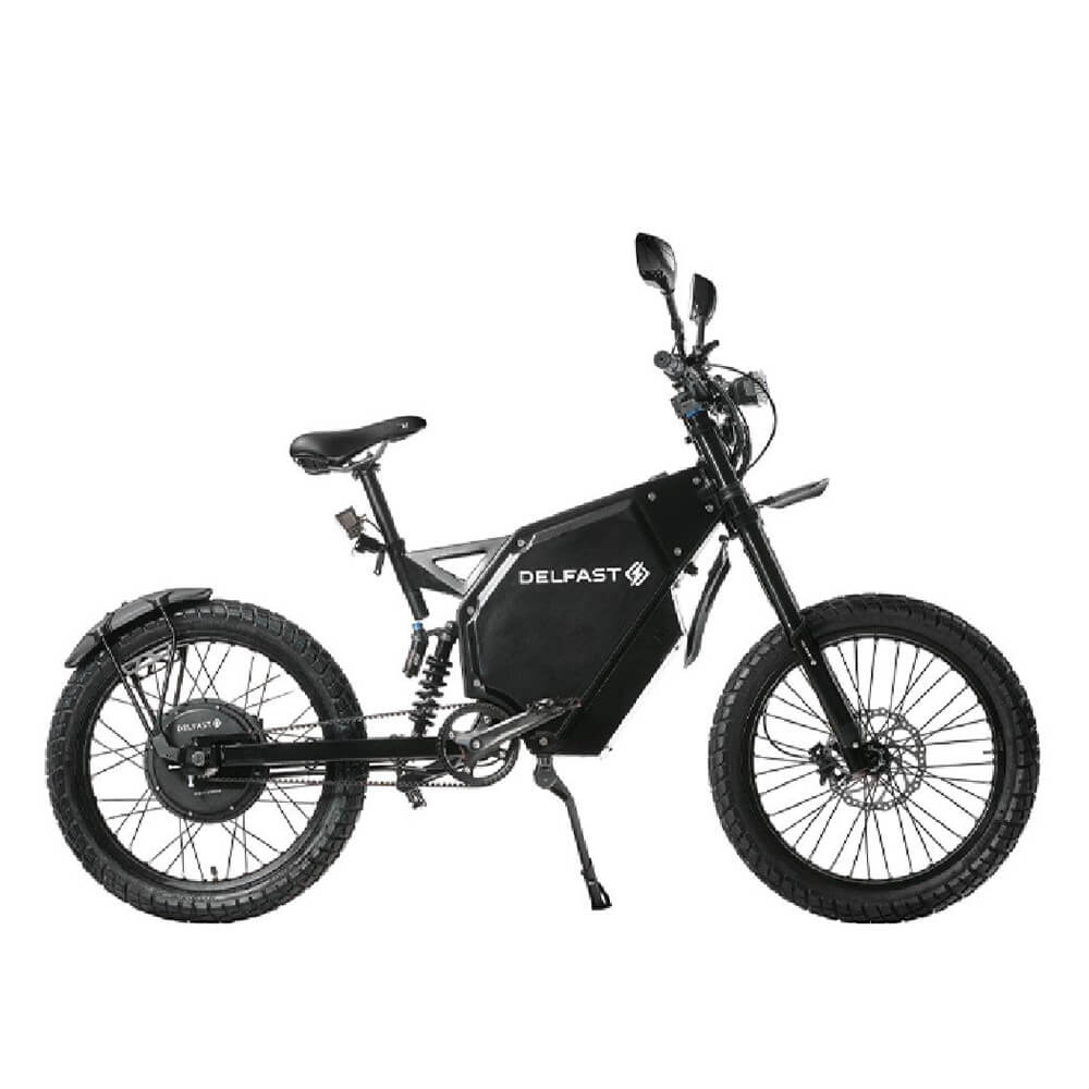 DELFAST TOP 3.0 72V/48AH Dual-Suspension Long Range Electric Mountain Bike, 3000W (97641382) - SAKSBY.com -Side View
