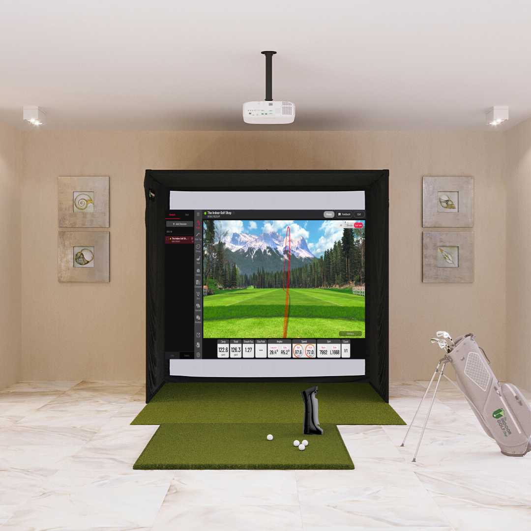 Shop Indoor Golf Uneekor EYE MINI SIG8 Golf Simulator Package