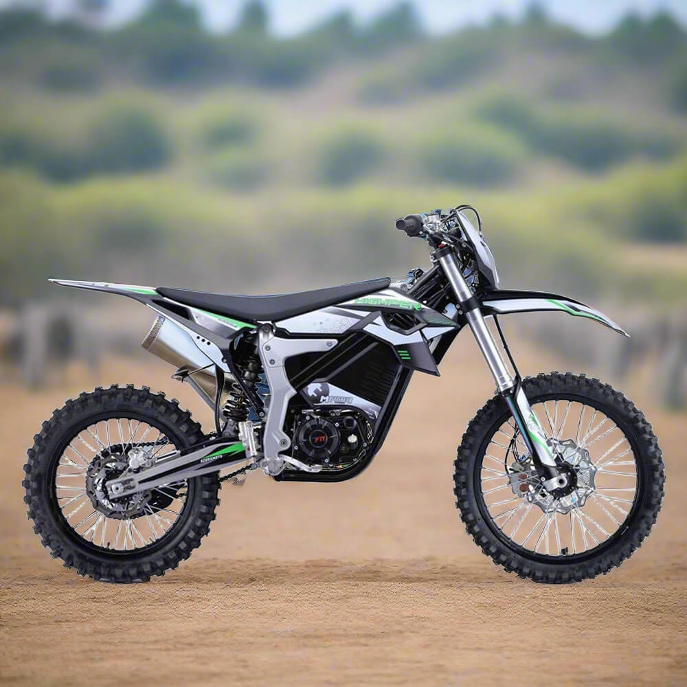 MotoTec Venom High-Performance 72V/12000W Electric Dirt Bike, White (97314685)