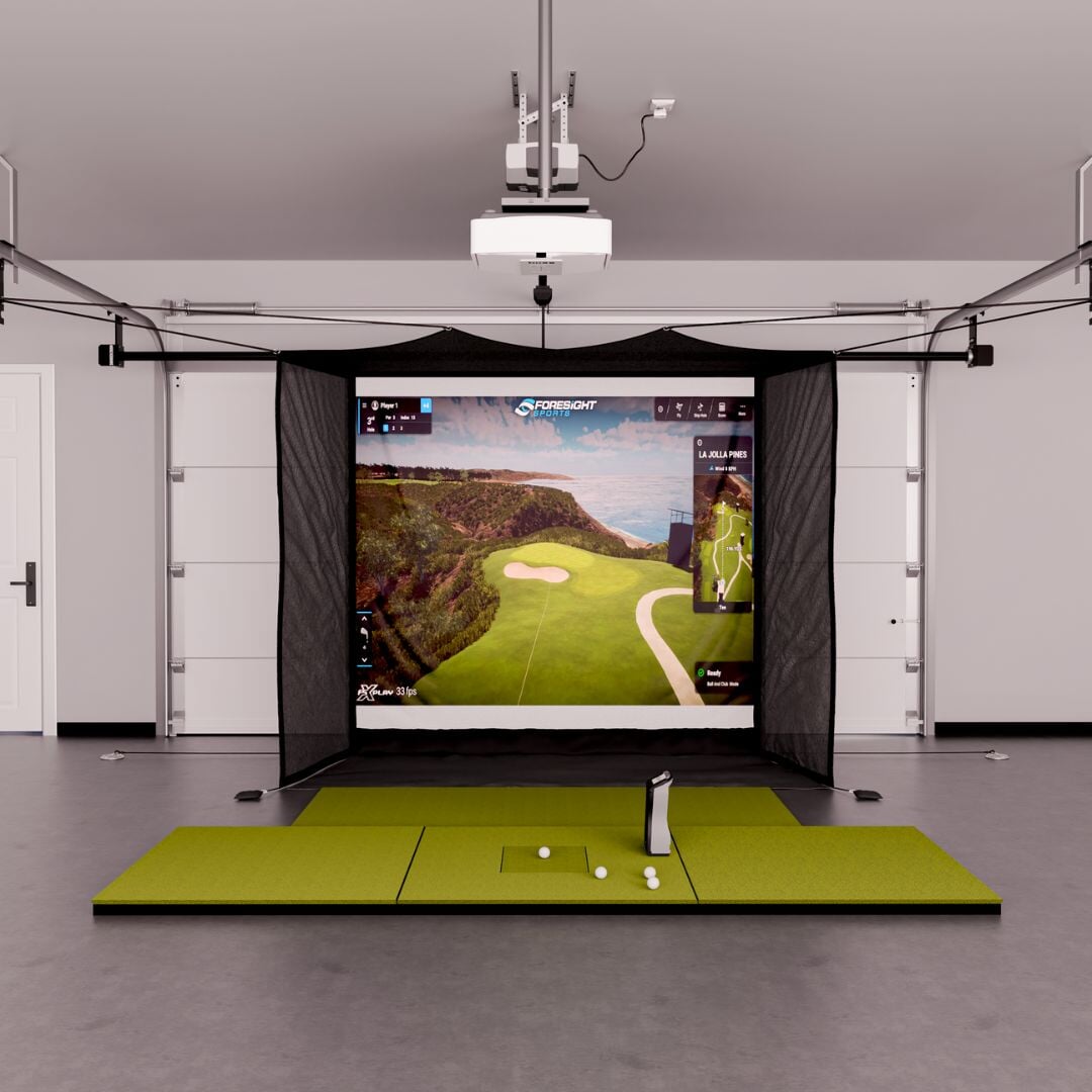 Shop Indoor Golf Foresight Sports GCQuad Garage Golf Simulator Package