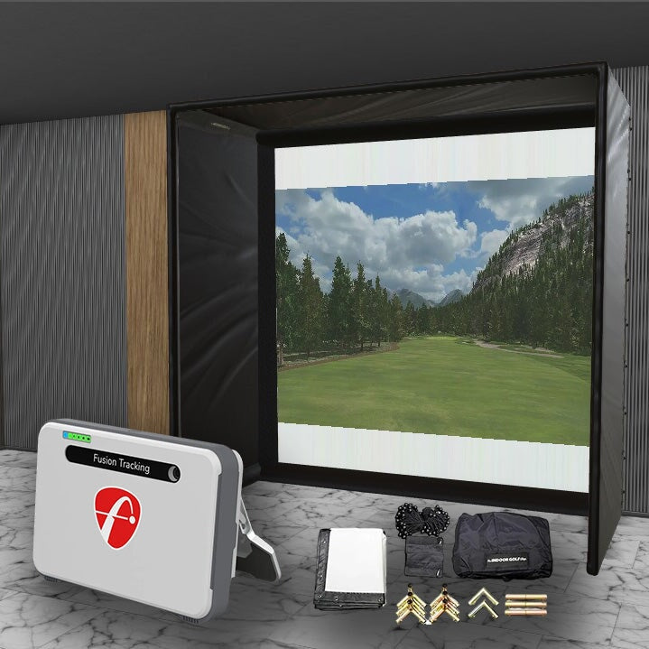 Shop Indoor Golf Flightscope Mevo + SIG DIY Golf Simulator Studio Package