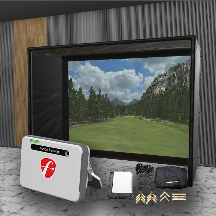 Shop Indoor Golf Flightscope Mevo + SIG DIY Golf Simulator Studio Package