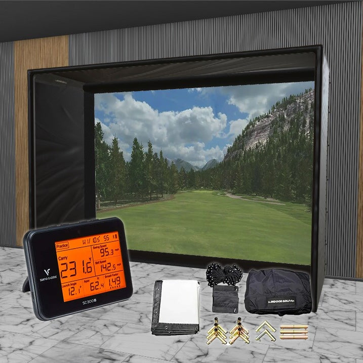 Shop Indoor Golf Swing Caddie SC300i SIG DIY Golf Simulator Studio Package