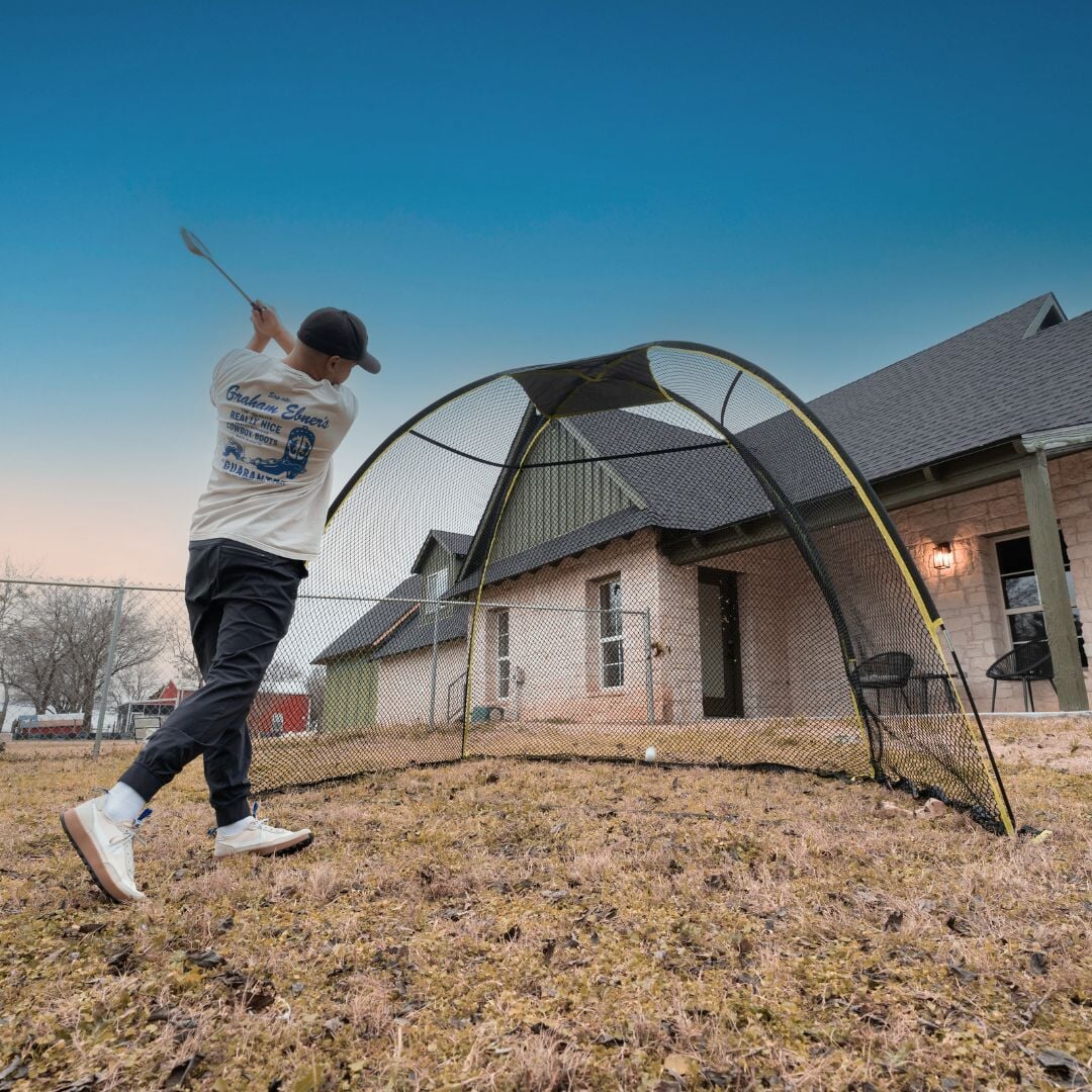 Shop Indoor Golf Bushnell Launch Pro Golf Net Practice Bundle