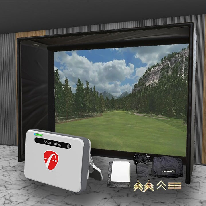 Shop Indoor Golf Flightscope Mevo + SIG DIY Golf Simulator Studio Package