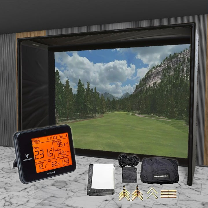 Shop Indoor Golf Swing Caddie SC300i SIG DIY Golf Simulator Studio Package