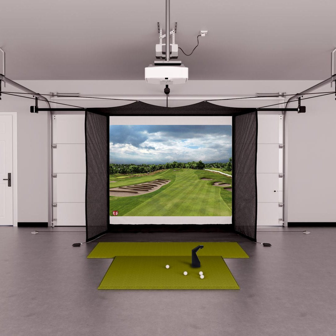 Shop Indoor Golf TruGolf Launch Box Garage Golf Simulator Package