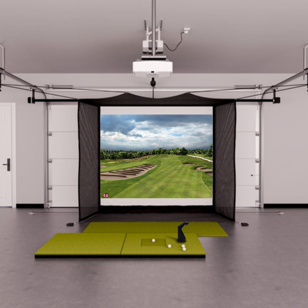 Shop Indoor Golf TruGolf Launch Box Garage Golf Simulator Package