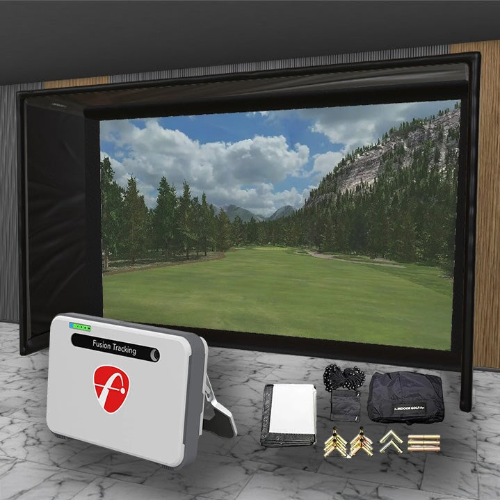 Shop Indoor Golf Flightscope Mevo + SIG DIY Golf Simulator Studio Package