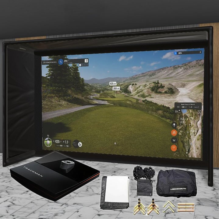 Shop Indoor Golf Trackman iO SIG DIY Golf Simulator Studio Package