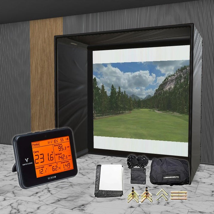 Shop Indoor Golf Swing Caddie SC300i SIG DIY Golf Simulator Studio Package
