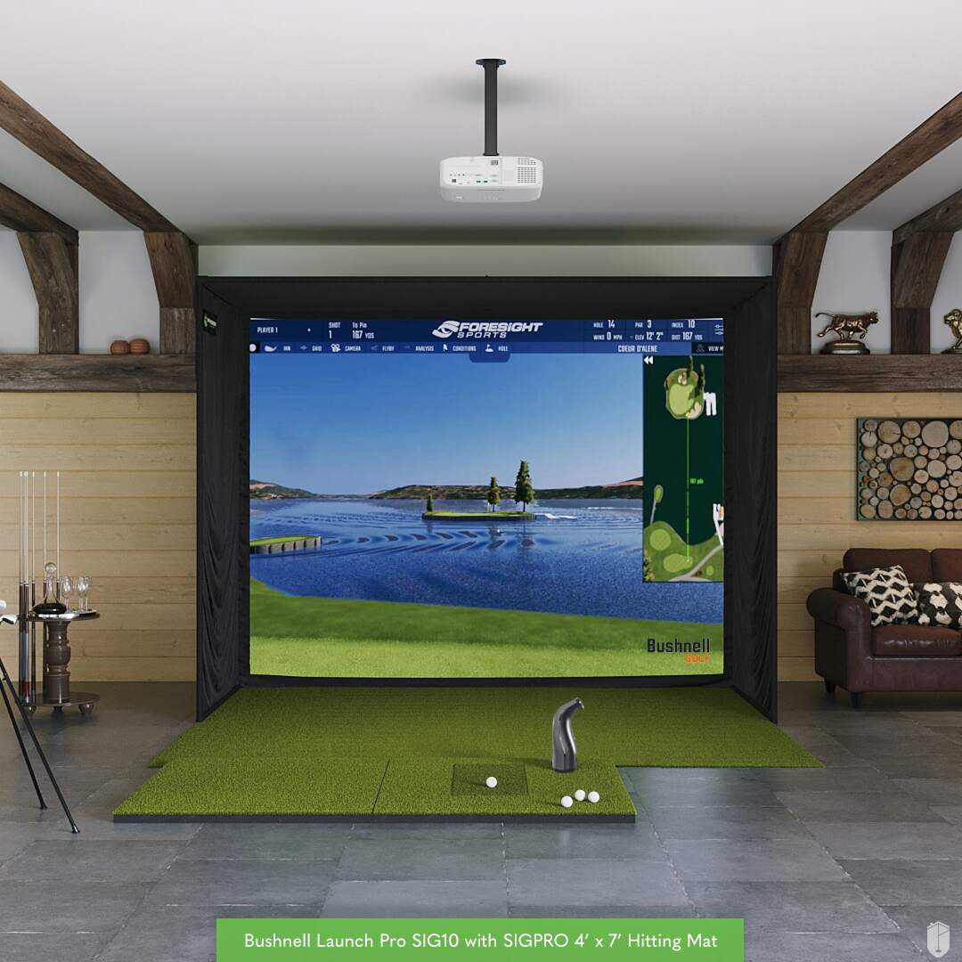 Shop Indoor Golf Bushnell Launch Pro SIG10 Golf Simulator Package