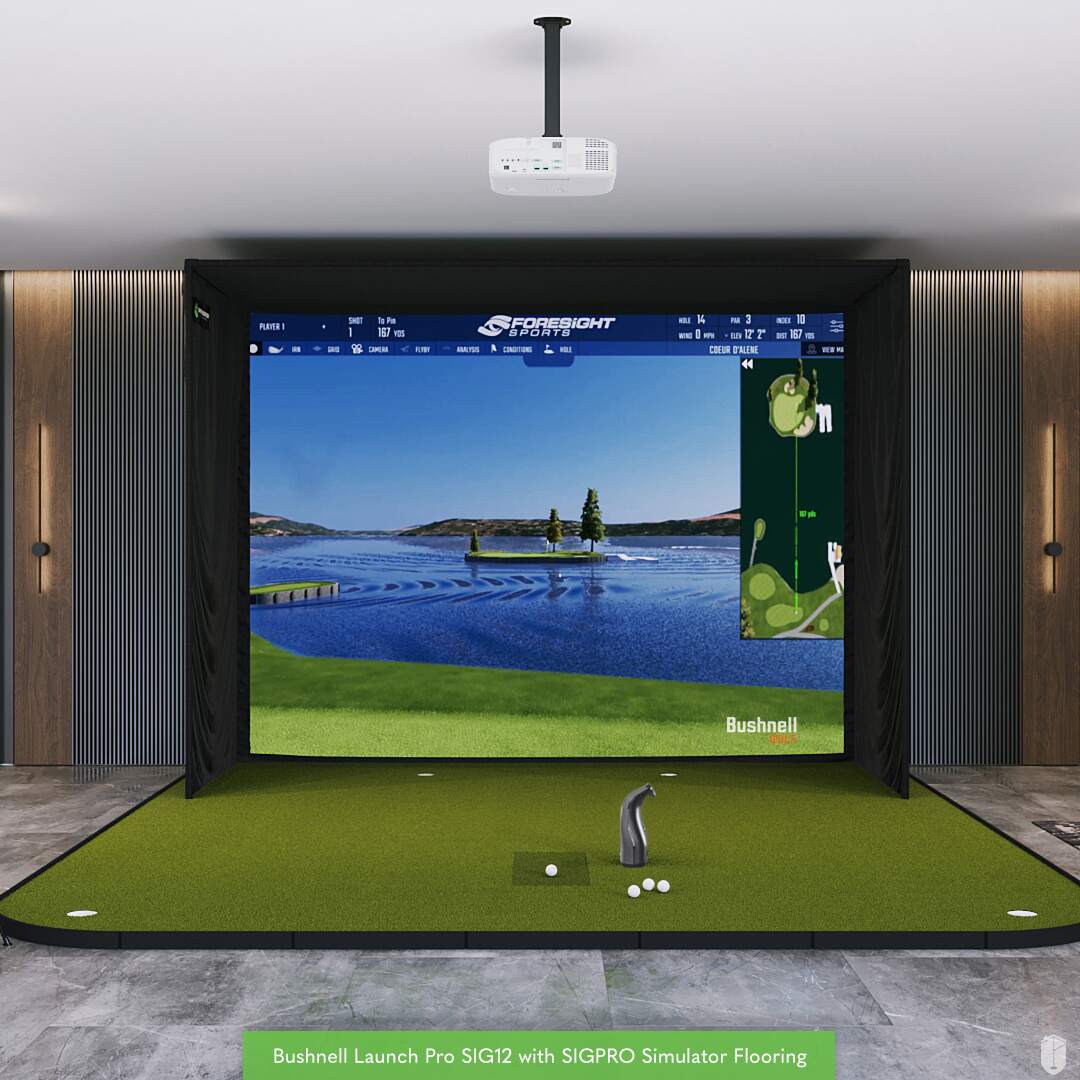 Shop Indoor Golf Bushnell Launch Pro SIG12 Golf Simulator Package
