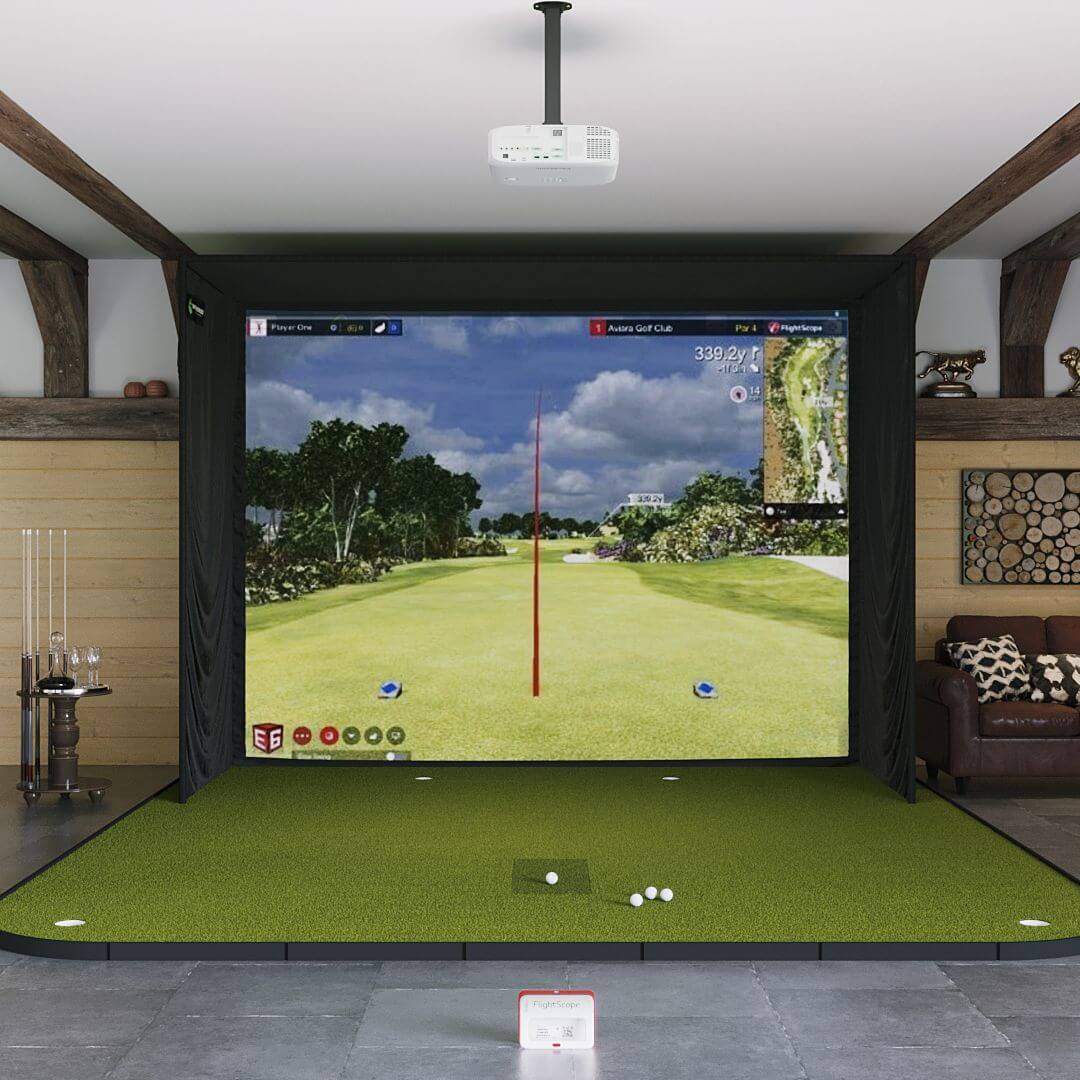 Shop Indoor Golf FlightScope Mevo+ SIG12 Golf Simulator Package