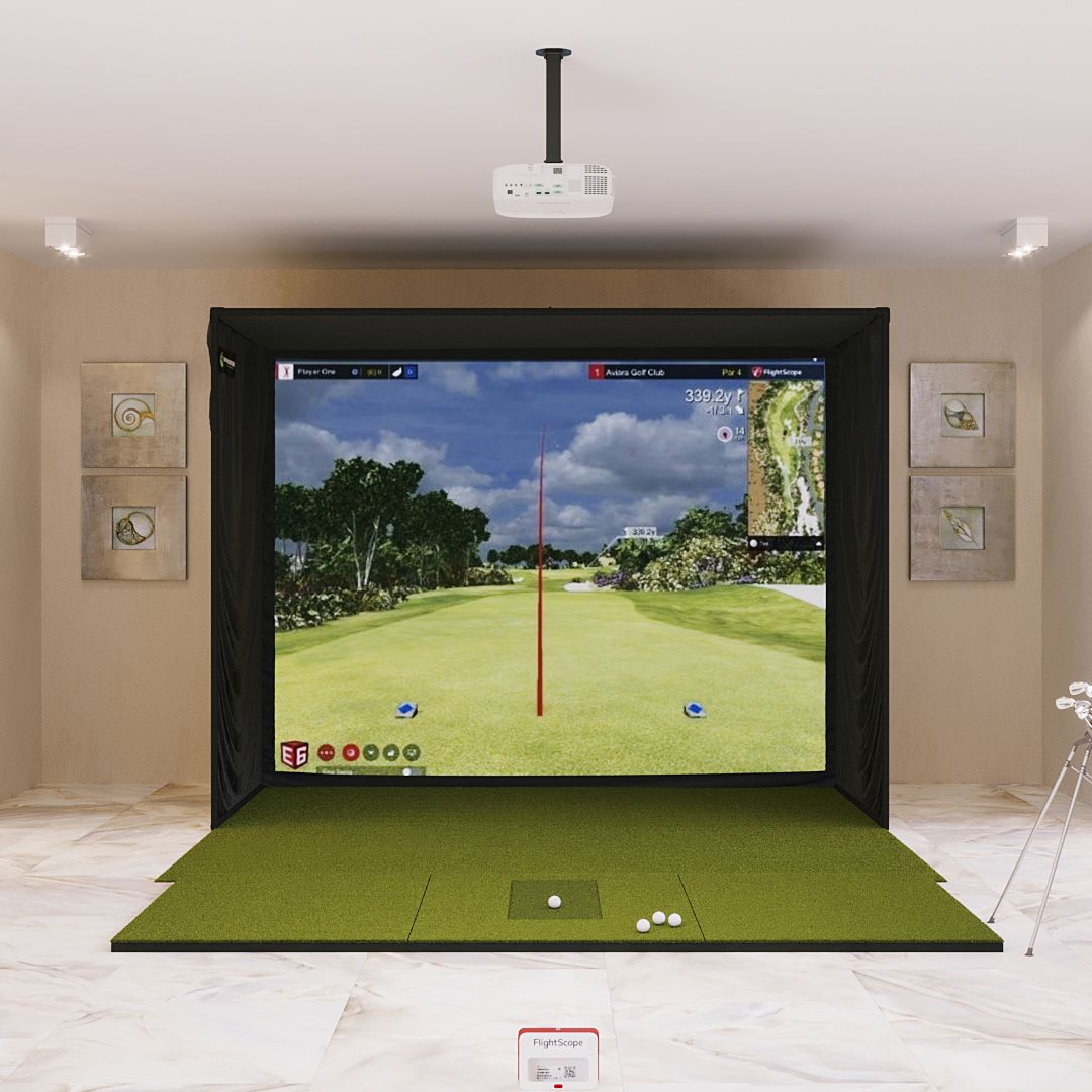 Shop Indoor Golf Flightscope Mevo+ SIG10 Golf Simulator Package