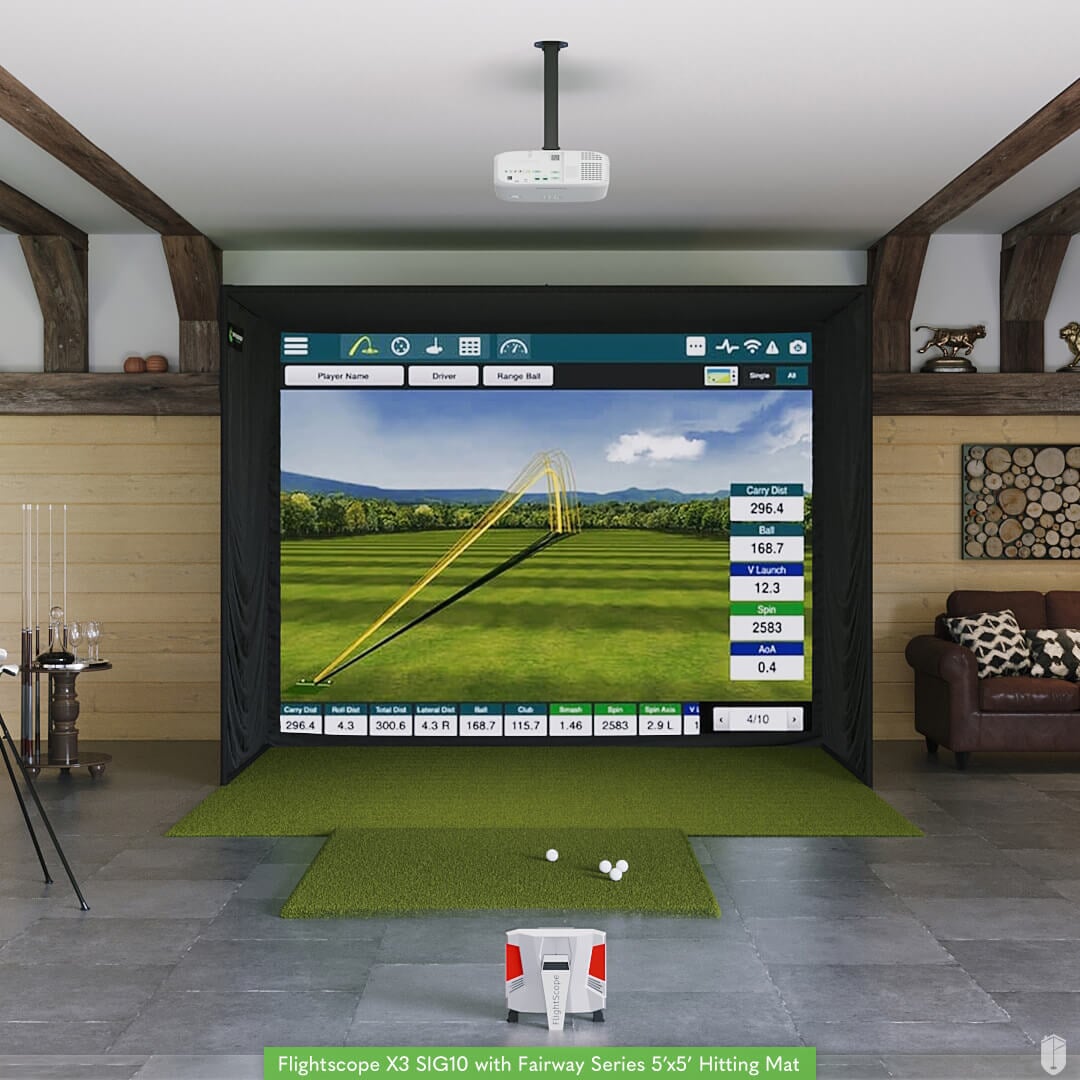 Shop Indoor Golf FlightScope X3 SIG10 Golf Simulator Package