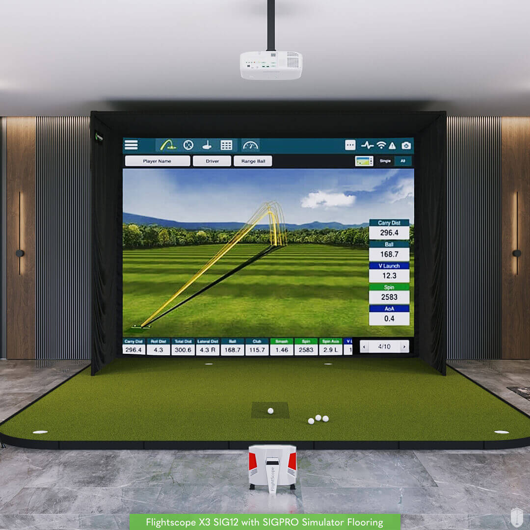 Shop Indoor Golf FlightScope X3 SIG12 Golf Simulator Package