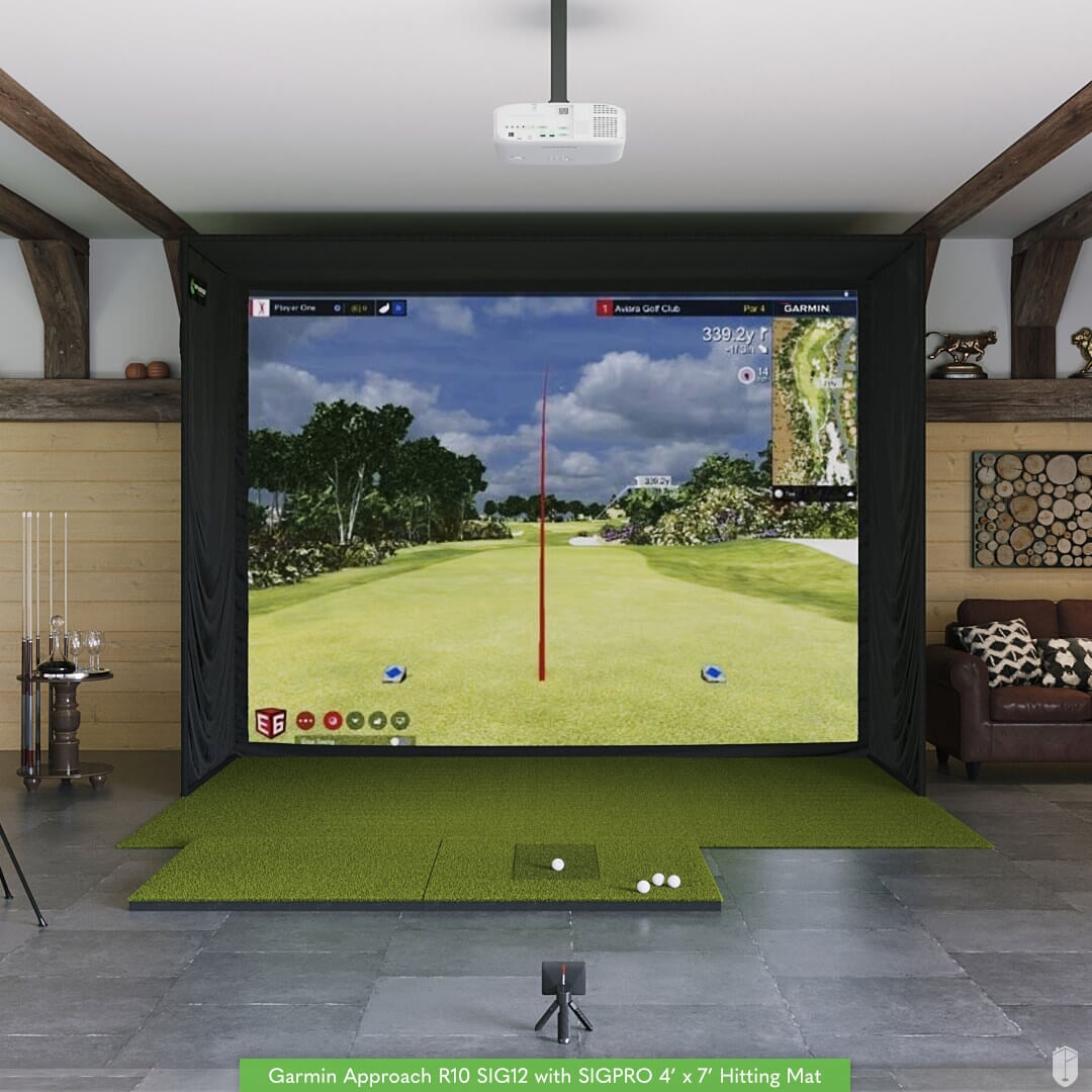 Shop Indoor Golf Garmin Approach R10 SIG12 Golf Simulator Package