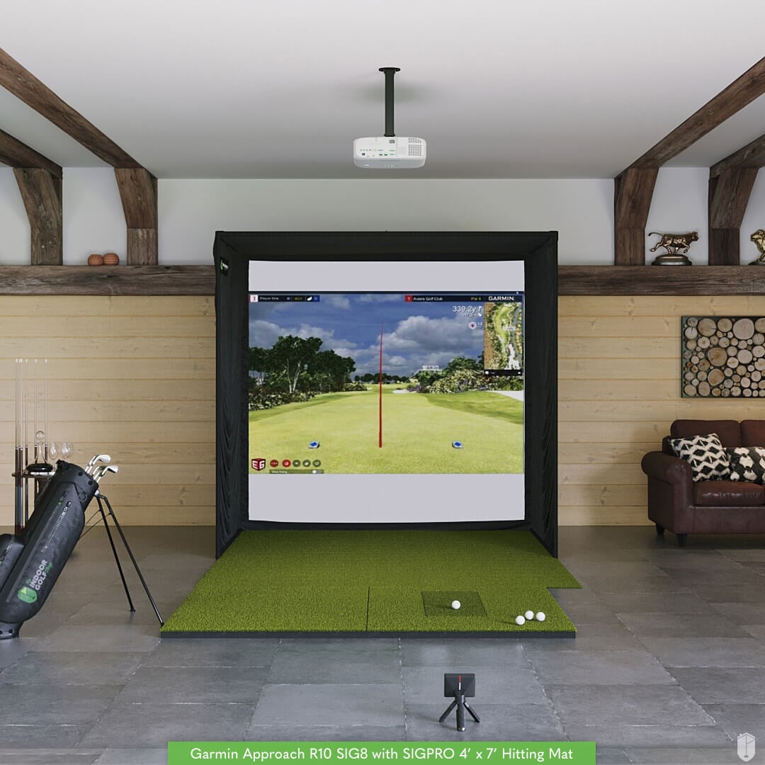 Shop Indoor Golf Garmin Approach R10 SIG8 Golf Simulator Package