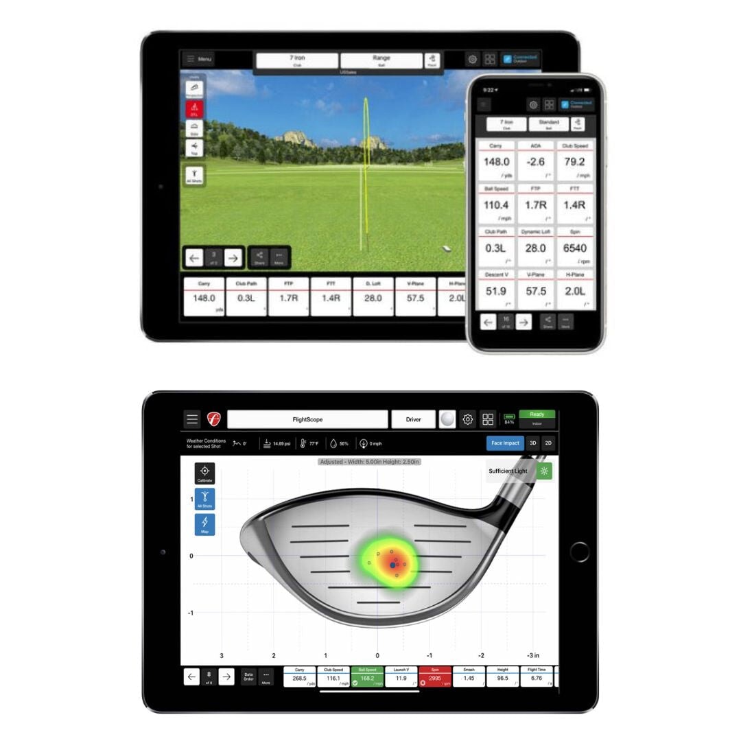 Shop Indoor Golf FlightScope MEVO+ Pro Package & Face Impact Bundle