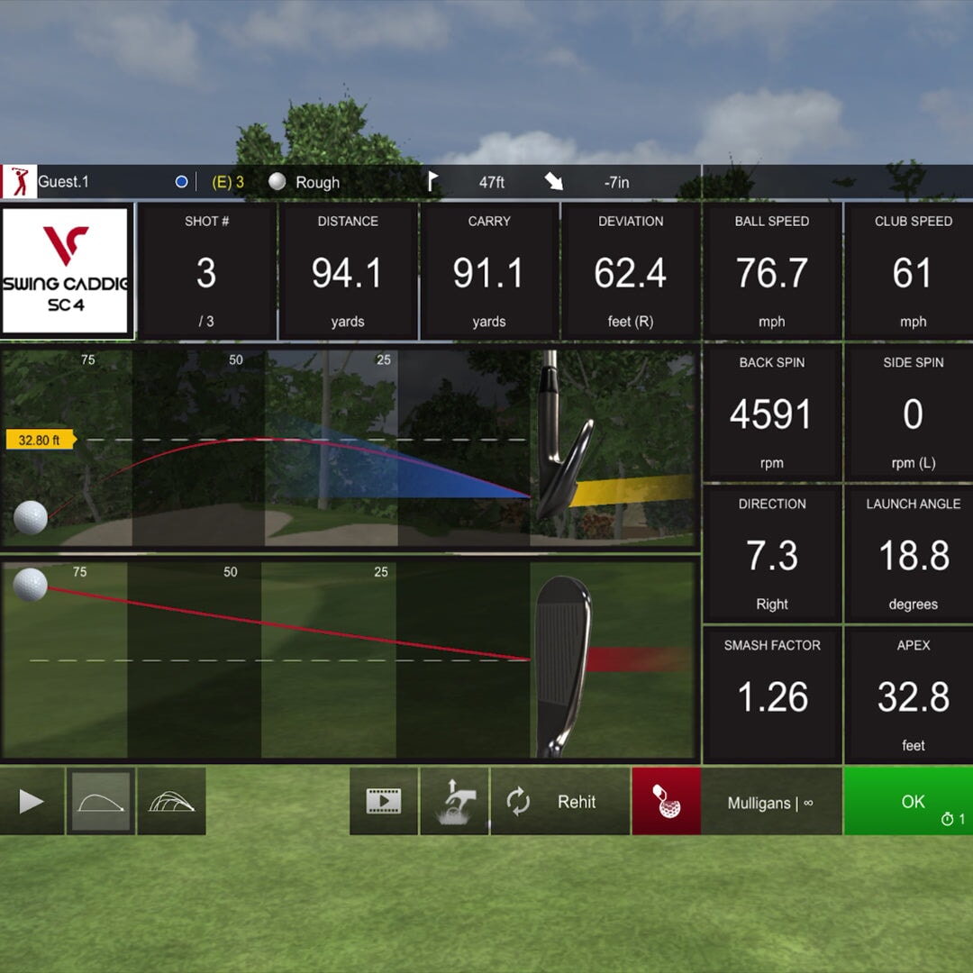 Shop Indoor Golf Swing Caddie SC4 Garage Golf Simulator Package
