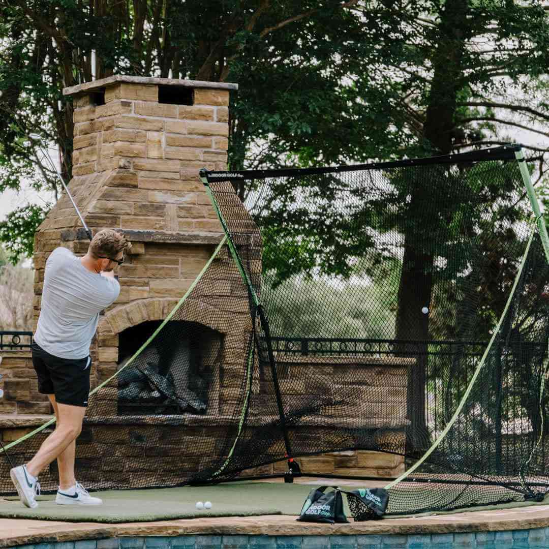 Shop Indoor Golf Bushnell Launch Pro Golf Net Practice Bundle