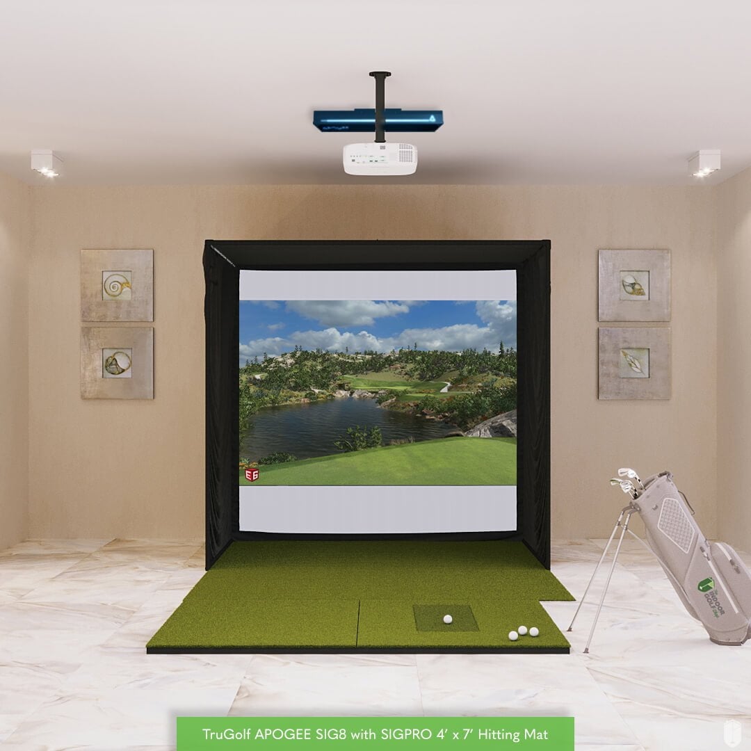 Shop Indoor Golf TruGolf APOGEE SIG8 Golf Simulator Package
