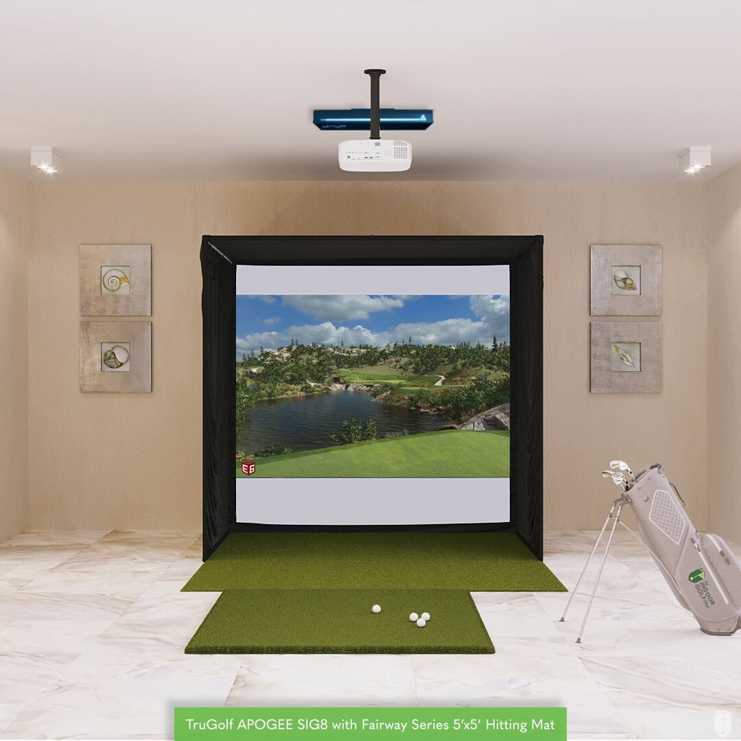 Shop Indoor Golf TruGolf APOGEE SIG8 Golf Simulator Package