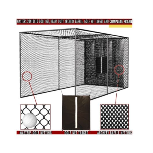 Shop Indoor Golf Cimarron Masters Golf Net Enclosure With Complete Frame