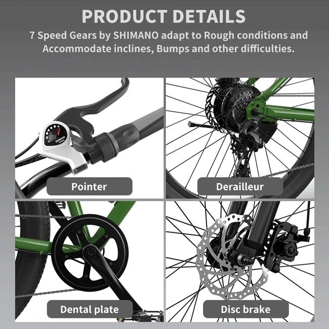 Aostirmotor A350 36V/10Ah 350W Urban Electric Commuter Bike, 26" (SAK44676)