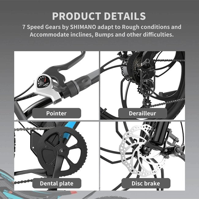 Aostirmotor S05-1 48V/11.6Ah 500W Electric Mountain Bike, 26" (SAK04041)
