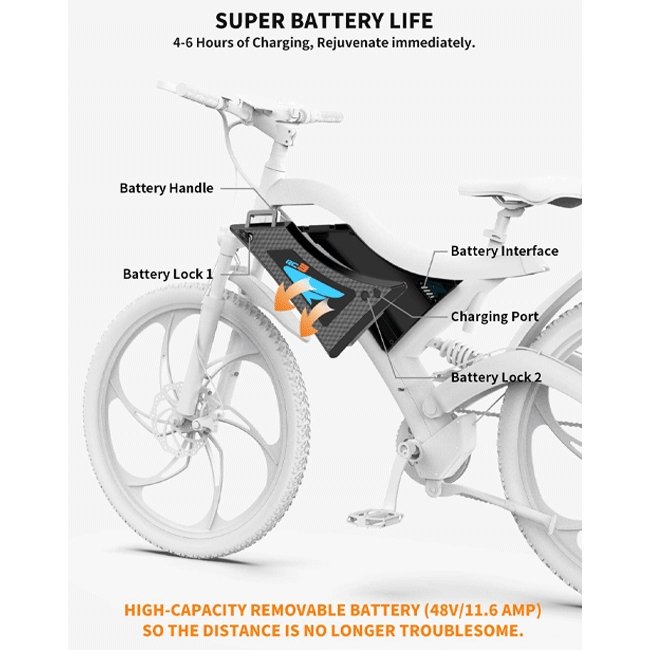 Aostirmotor S05-1 48V/11.6Ah 500W Electric Mountain Bike, 26" (SAK04041)