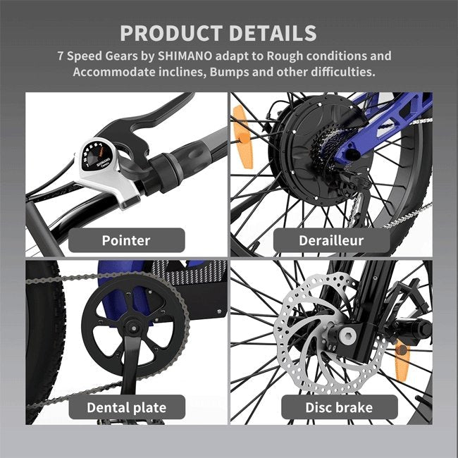 Aostirmotor S17-1500W 48V20Ah 1500W Electric Bike, 26" (SAK73969)