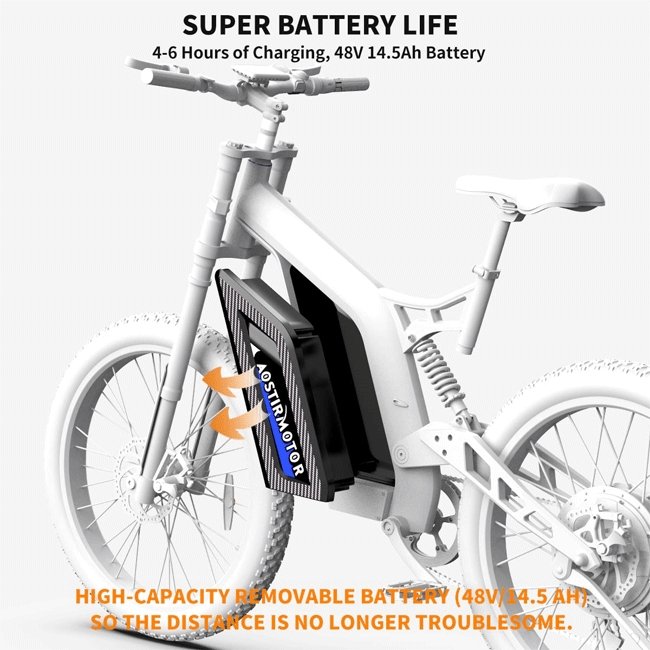 Aostirmotor S17-1500W 48V20Ah 1500W Electric Bike, 26" (SAK73969)