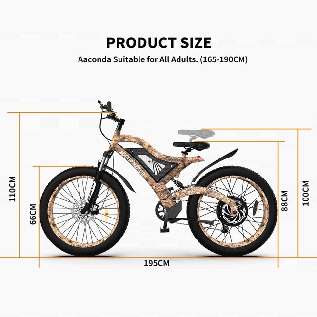Aostirmotor S18-1500W 48V/15AH Fat Tire Electric Mountain Bike, 26" (SAK95254)