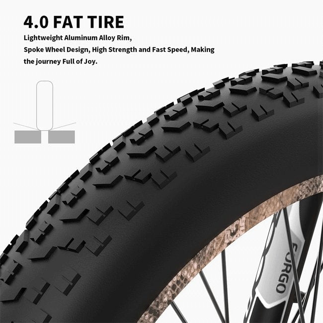 Aostirmotor S18-1500W 48V/15AH Fat Tire Electric Mountain Bike, 26" (SAK95254)