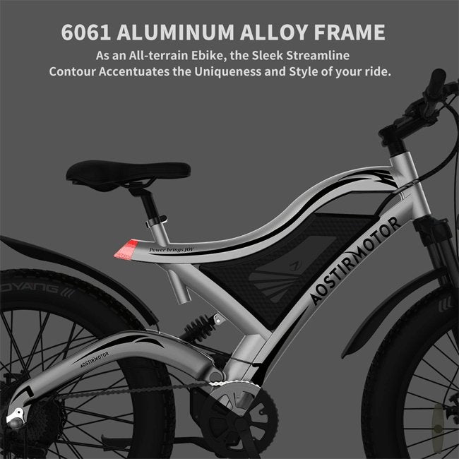 Aostirmotor S18 48V/15Ah 750W All Terrain Fat Tire Electric Mountain Bike, 26" (SAK03964)