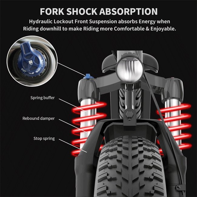 Aostirmotor S18 48V/15Ah 750W All Terrain Fat Tire Electric Mountain Bike, 26" (SAK03964)