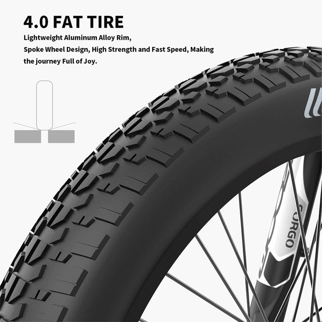 Aostirmotor S18 48V/15Ah 750W All Terrain Fat Tire Electric Mountain Bike, 26" (SAK03964)