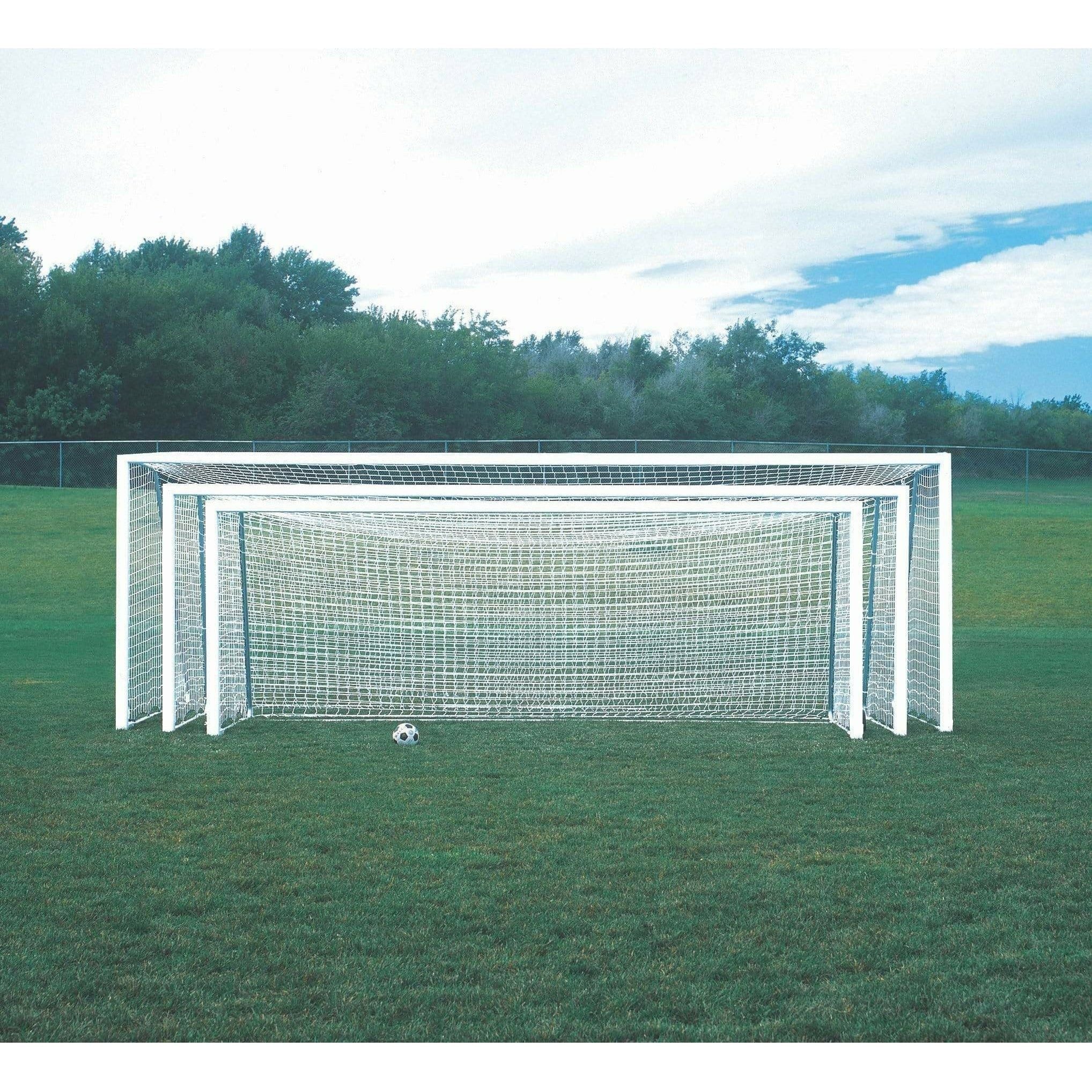 Bison 4" Round No-Tip Portable Aluminum Soccer Goals (Pair)