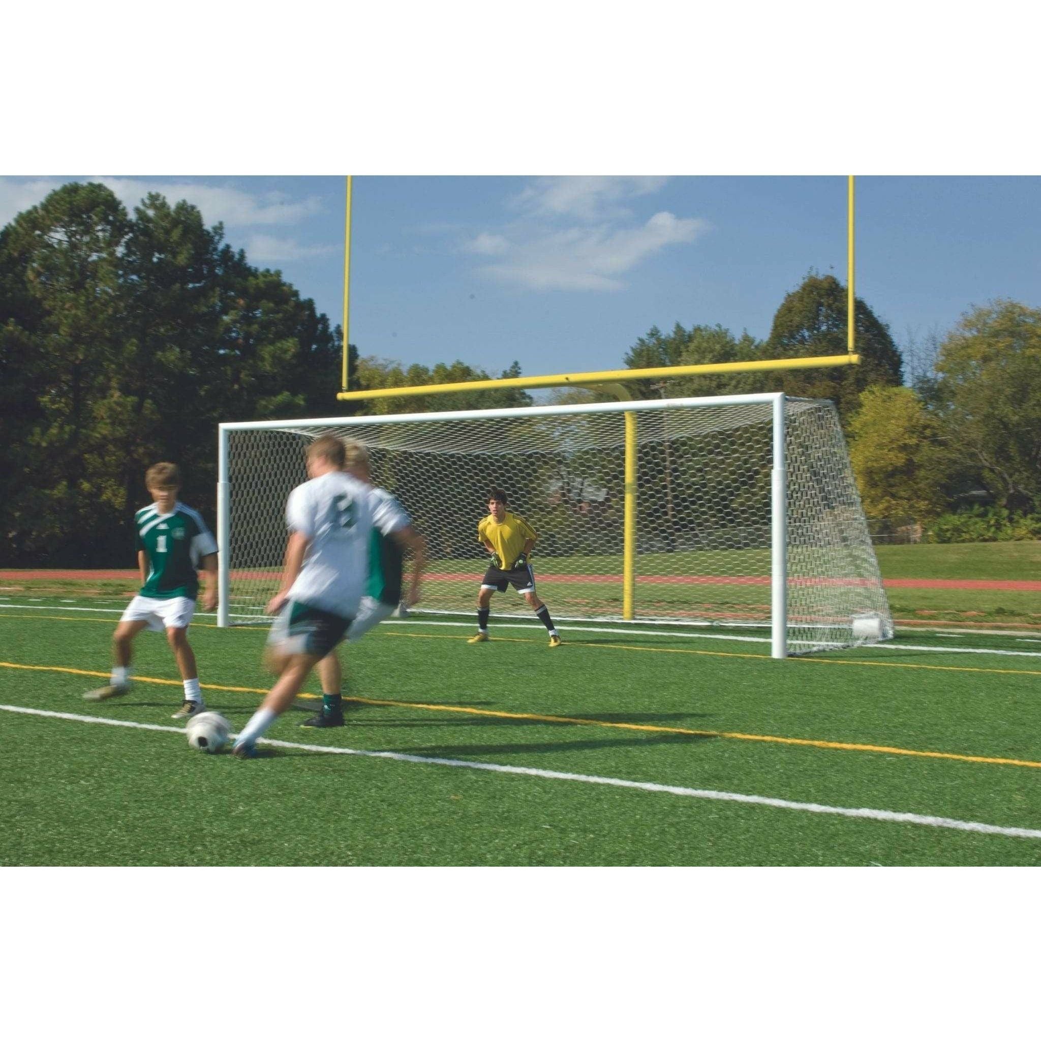 Bison 4" Round No-Tip Portable Aluminum Soccer Goals (Pair)