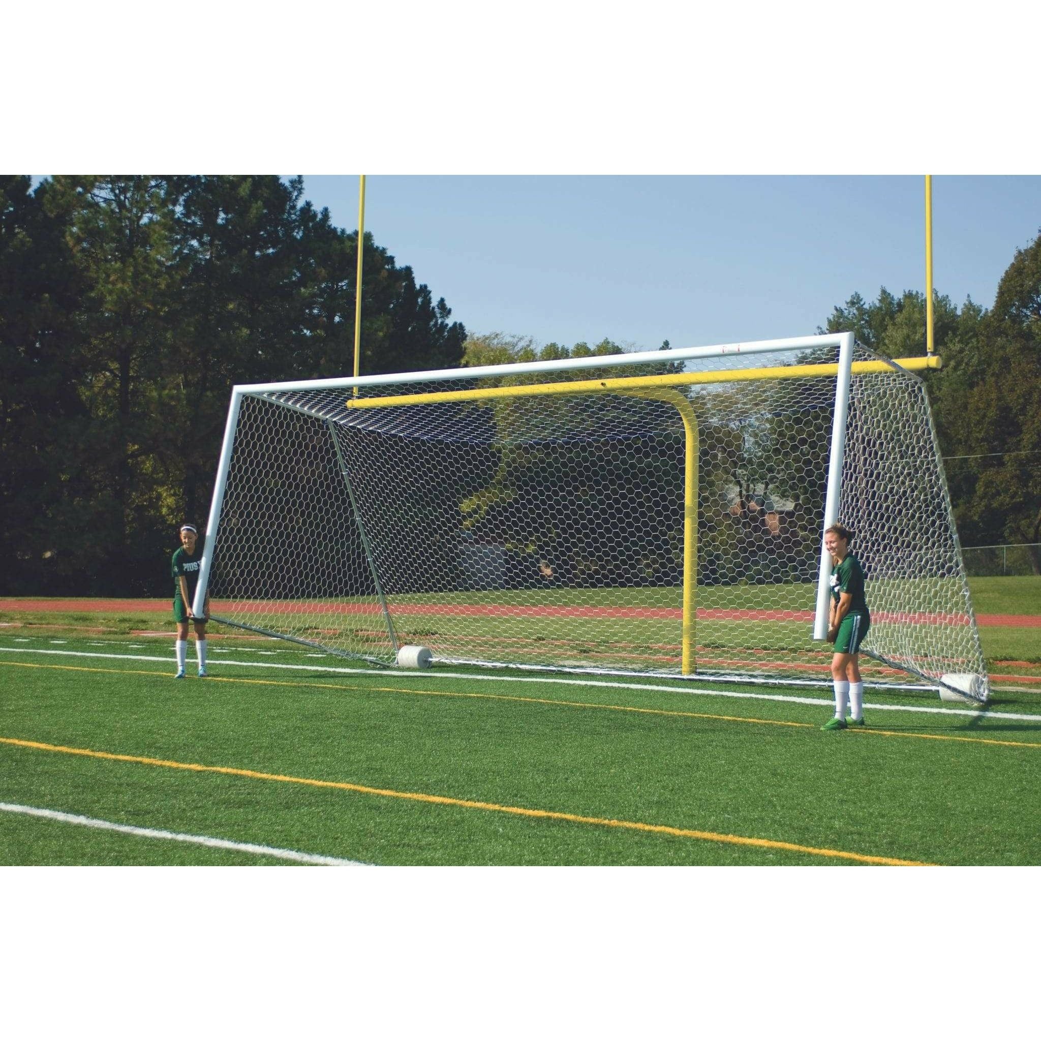 Bison 4" Round No-Tip Portable Aluminum Soccer Goals (Pair)