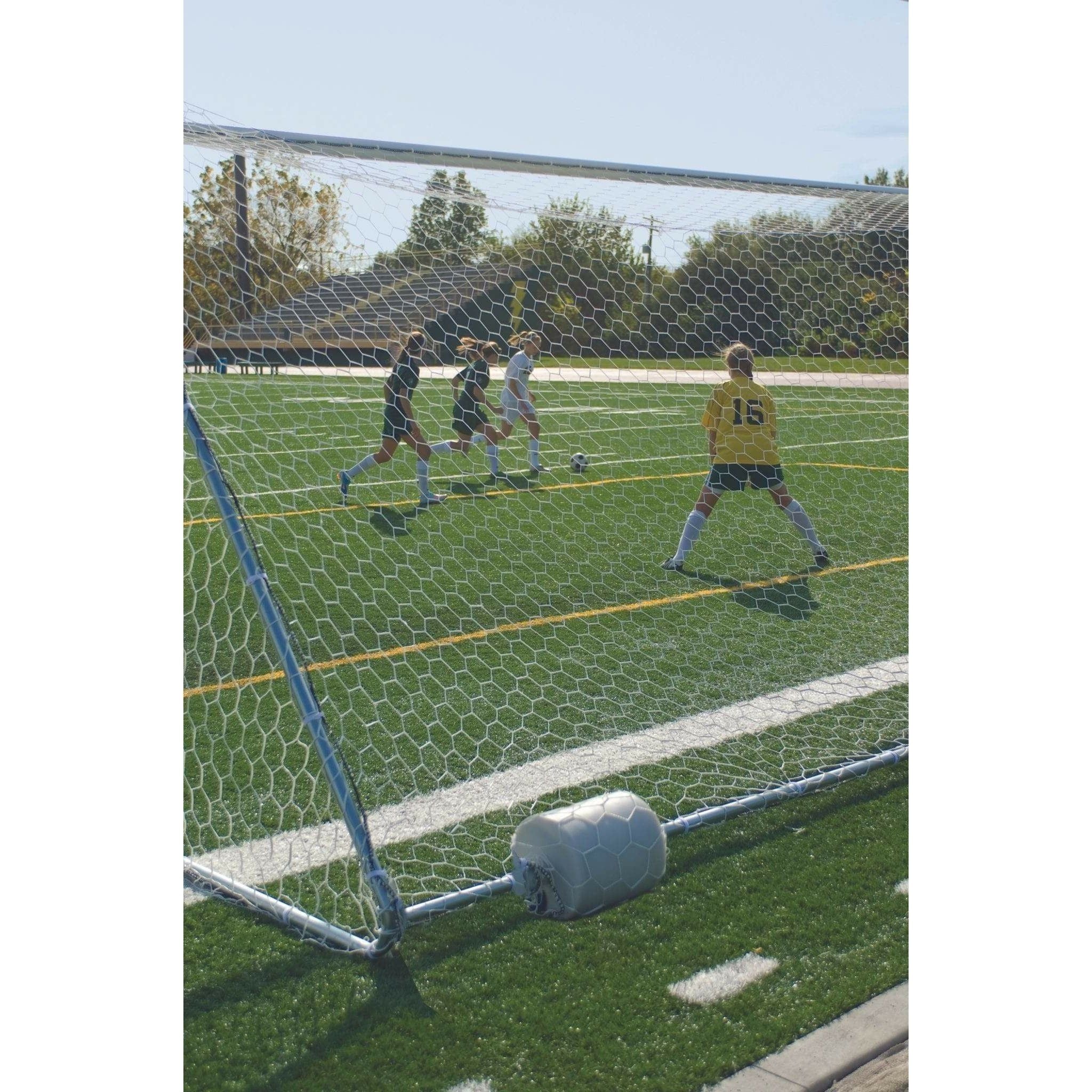 Bison 4" Square No-Tip Portable Aluminum Soccer Goals (Pair)