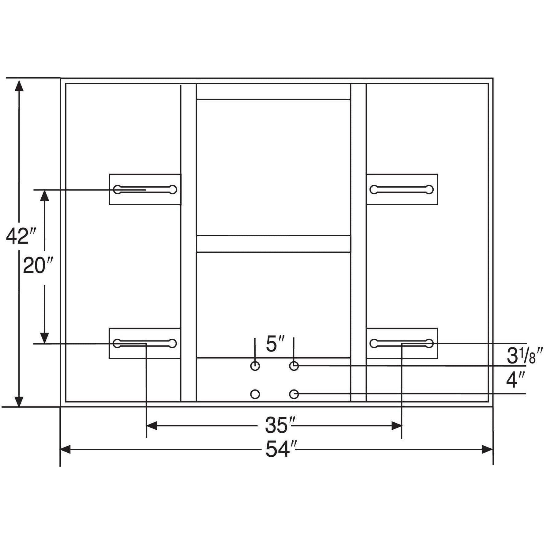 Bison 42" x 54" Glass Conversion Backboard BA407C