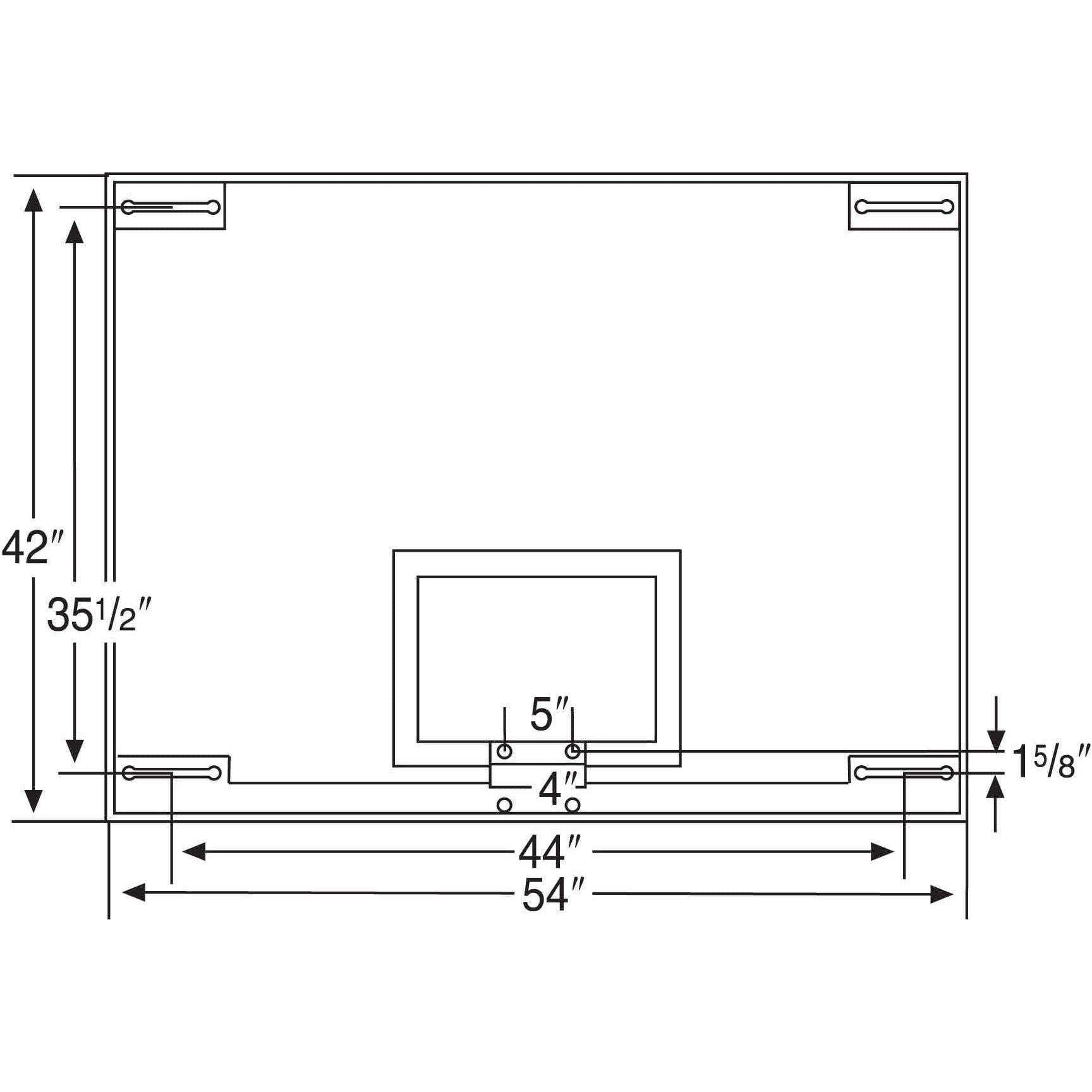 Bison 42" x 54" Unbreakable Competition Glass Backboard BA407G