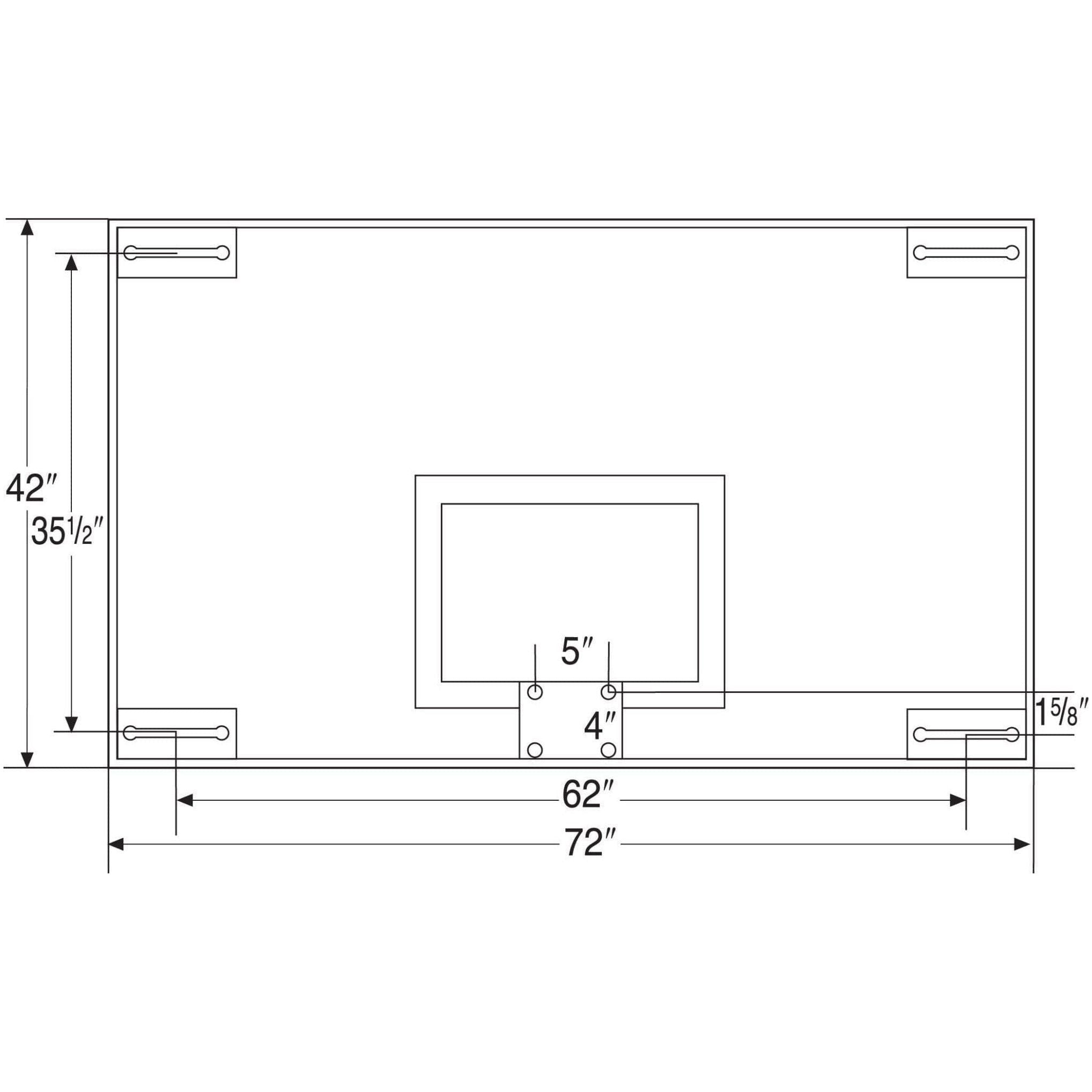 Bison 42" x 72" Standard Glass Backboard BA42E