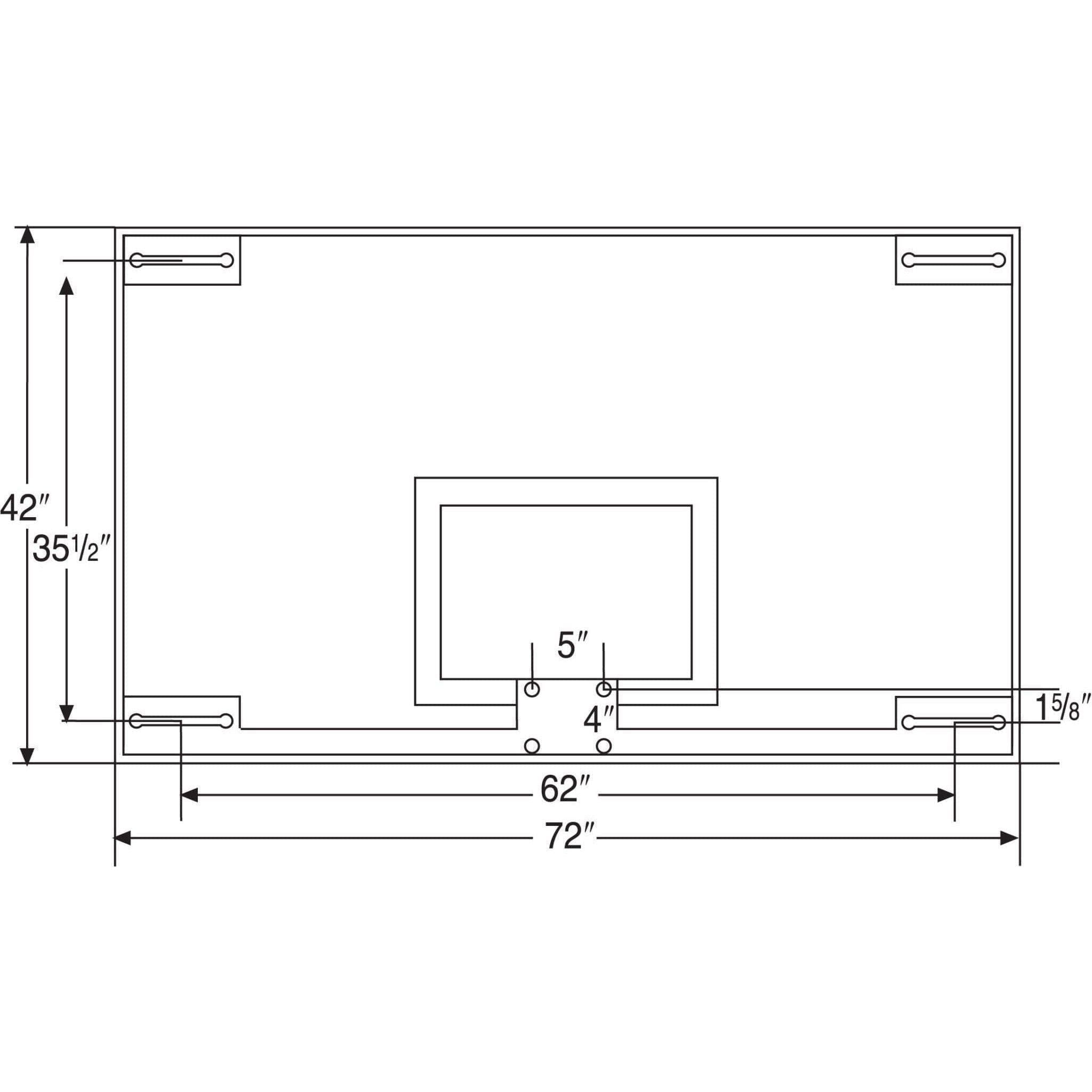 Bison 42" x 72" Unbreakable Short Glass Backboard BA42XL